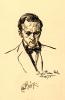 Karl Burger. Porträtzeichnung von Egge Sturm-Skrla (1894–1943). Postkarte: Karl Burger. Wien: Verlag des Ver! 1918.
